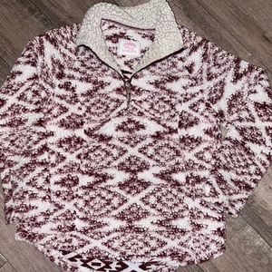 Women's Quarter Zip Cozy Sherpa Fleece Polo Cozy Teddy Sweater Pullover